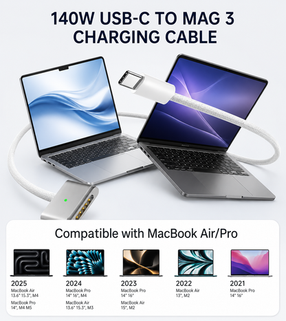 MagSafe 3 | 140W USB-C charger with US plug and USB-C