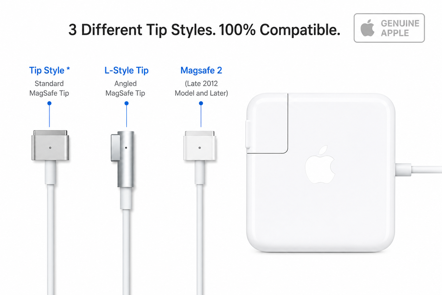 60w Genuine Apple MacBook MagSafe AC Power Adapter