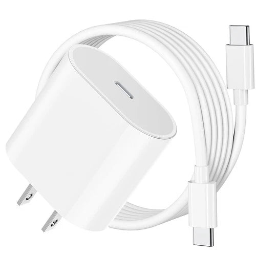 20W USB-C charger with US plug and USB-C cable